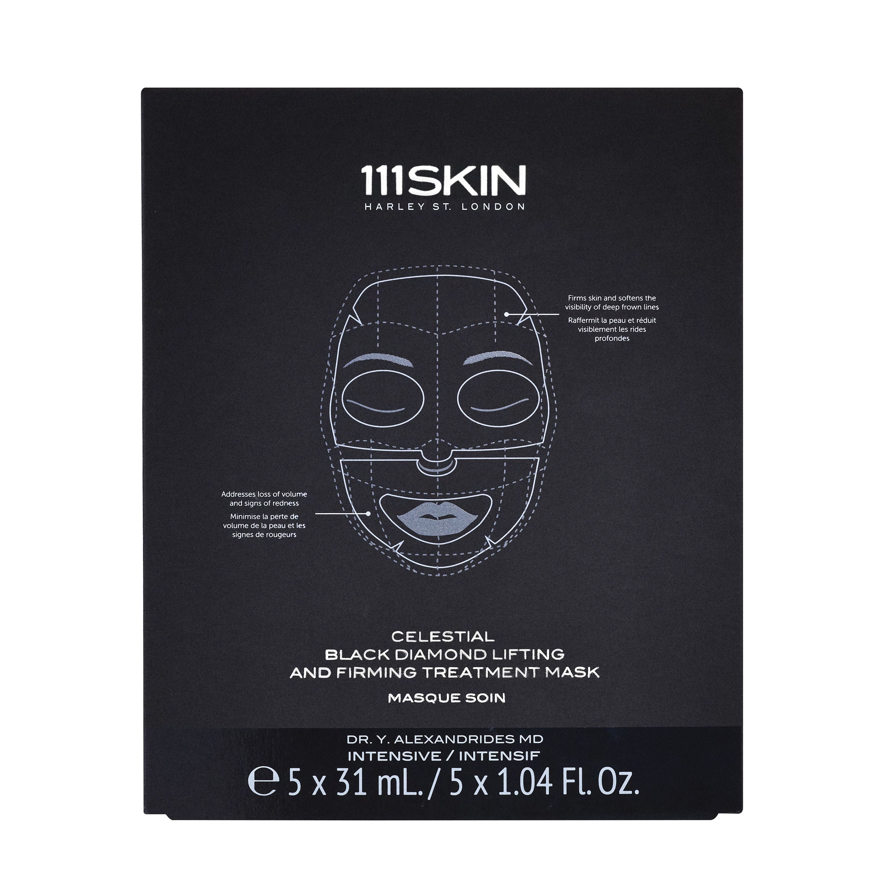 111Skin Celestial Black Diamond Lifting and Firming Treatment Mask Box — ست و پک | بررسی و راهنمای لیلیورا
