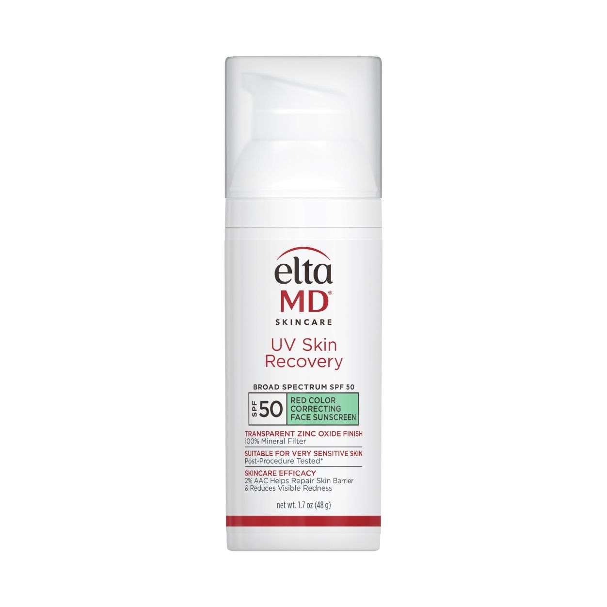 EltaMD UV Skin Recovery Red Color Correcting Green Tint Broad Spectrum SPF 50 — ضدآفتاب | بررسی و راهنمای لیلیورا