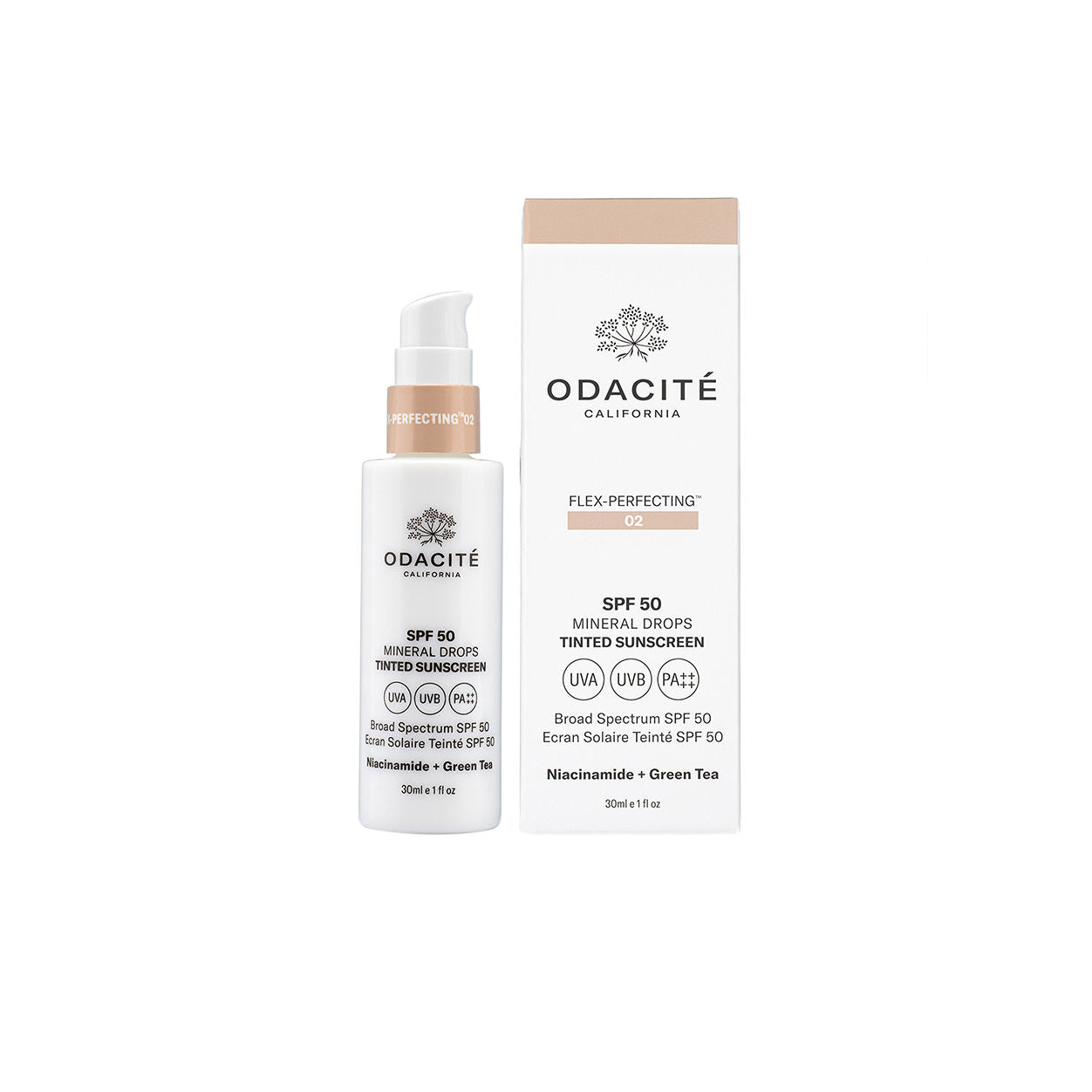 Odacité Flex-Perfecting Mineral Drops Tinted Sunscreen SPF 50 — ضدآفتاب | بررسی و راهنمای لیلیورا