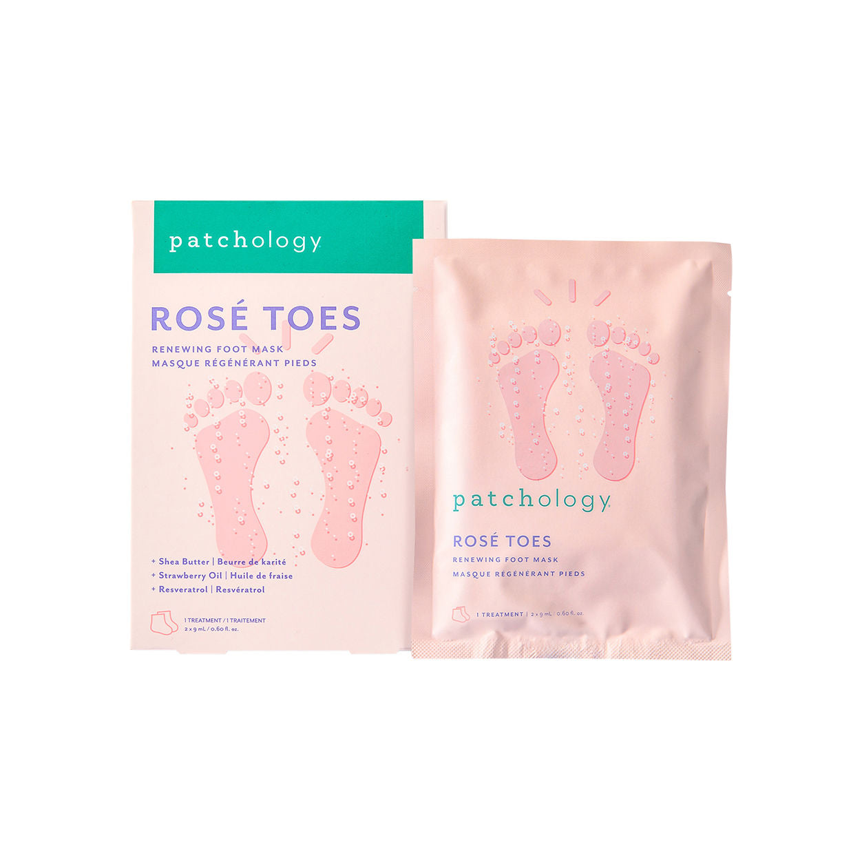 Patchology Rosé Toes Renewing and Protecting Foot Mask — ماسک | بررسی و راهنمای لیلیورا